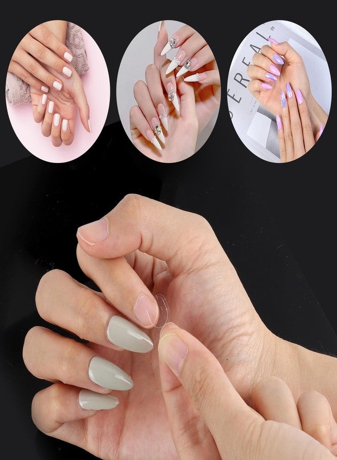 Tbestmax 2400 Pcs Adhesive Nail Tab(100 Sheets), 12 Sizes Nail Stickers for Press on Clear Waterproof Breathable False Nail Jelly - Image 4